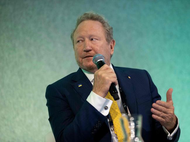 This handout photo taken and released on March 5, 2024 by the ASEAN-Australia Special Summit 2024 shows Australian businessman Andrew Forrest speaking during the 50th ASEAN-Australia Special Summit in Melbourne. (Photo by Penny STEPHENS / ASEAN-Australia Special Summit 2024 / AFP) / RESTRICTED TO EDITORIAL USE - MANDATORY CREDIT "AFP PHOTO / ASEAN AUSTRALIA SPECIAL SUMMIT 2024 / PENNY STEPHENS" - NO MARKETING - NO ADVERTISING CAMPAIGNS - DISTRIBUTED AS A SERVICE TO CLIENTS