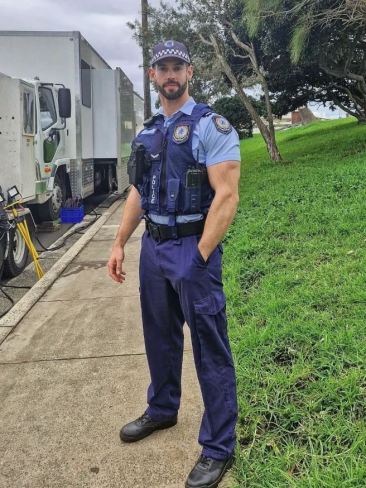 Ryan has played a police officer for a previous role. Picture: Instagram