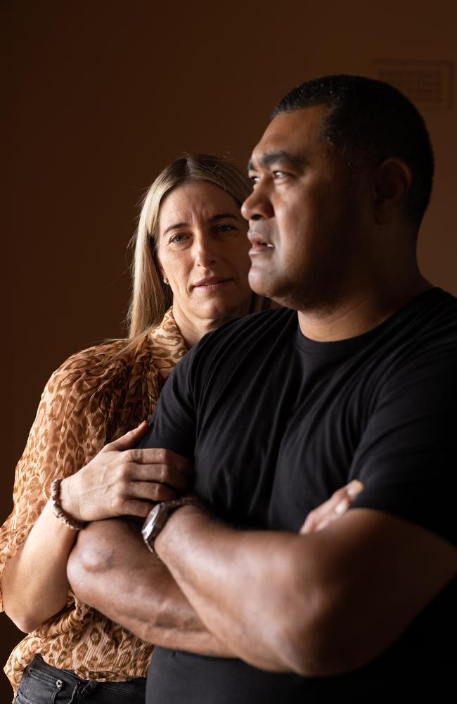Former rugby union star Toutai Kefu and his wife Rachel were both injured in the home invasion. Photograph David Kelly