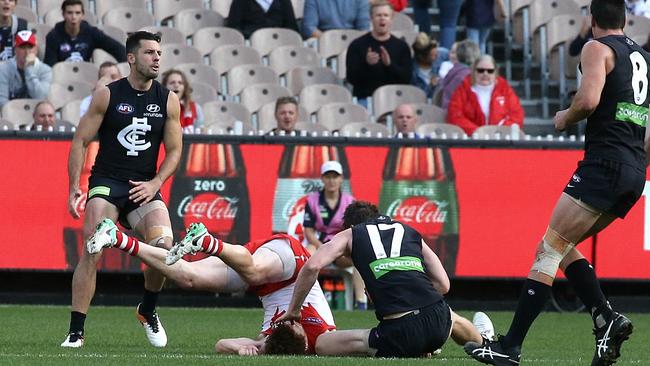 The Swan comes to ground. Picture: Wayne Ludbey