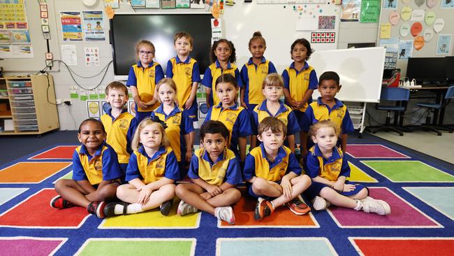 My First Year 2025 – White Rock State School Prep Class C. From back row: Nina, Marcel, Alaya, Unique-Jean, Ashlyn. Alfred, Isobel, Zahkeilius, Savannah, Tait. Reginald, Hope, Tokorua, Rowan, Ashlyn. Picture: Brendan Radke