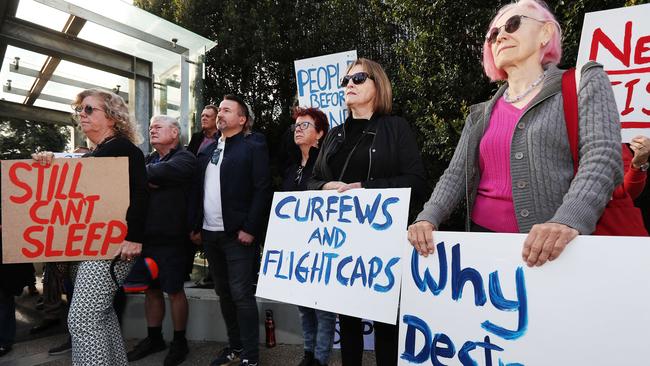 A Greens-organised rally outside Brisbane Airport Corporation. Picture: Tara Croser