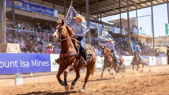 Action from the 2024 Mount Isa Rodeo.