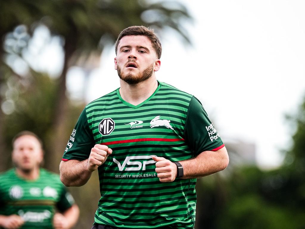 English youngster Aiden Doolan trying to get a crack at South Sydney. Credit: Supplied