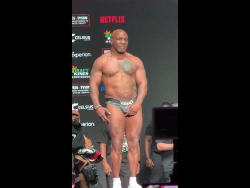 Mike Tyson’s outrageous act at Jake Paul weigh in