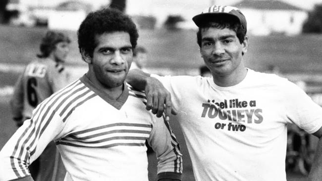 Ray Blacklock (left) with John “Chicka” Ferguson at Newtown. (News Corp Australia)