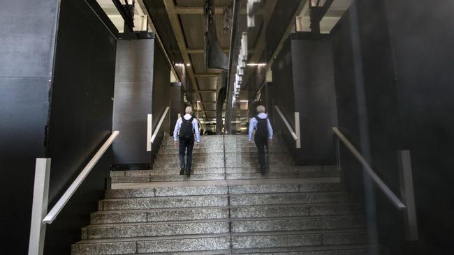 A pedestrian passes the Reserve Bank of Australia (RBA) building in Sydney, Australia. Picture: Brent Lewin/Bloomberg