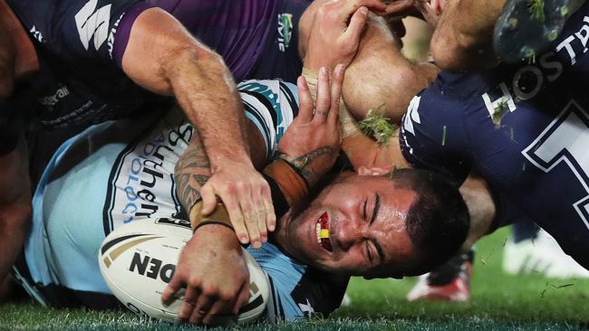 Fifita scored a crucial try in the 2016 Grand Final against Melbourne, and many thought he should have won the Clive Churchill medal. Picture. Phil Hillyard