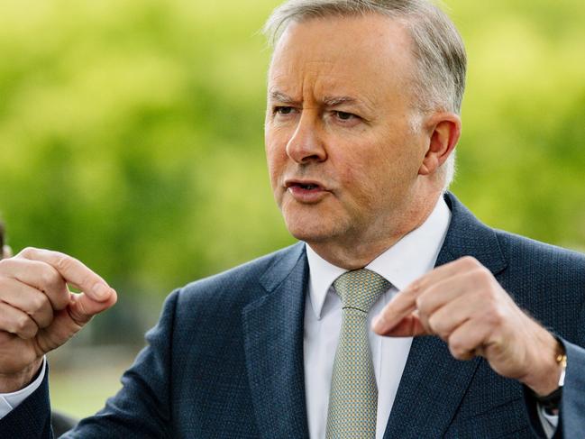 ADELAIDE, AUSTRALIA - NewsWire Photos MARCH 26, 2021: The Leader of the Australian Labor Party, Anthony Albanese at a press conference. Picture: NCA NewsWire / Morgan Sette