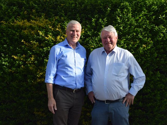 Acting Prime Minister Michael McCormack and Member for Flynn Ken O'Dowd.