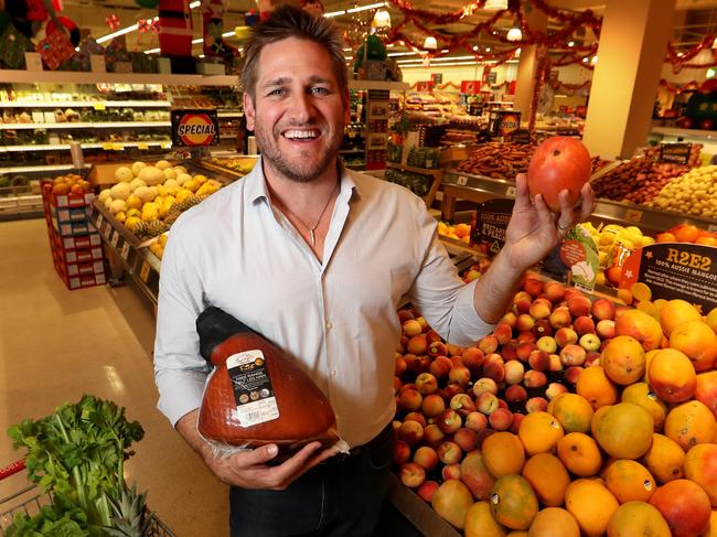 16/12/2016 chef Curtis Stone at Coles in Tooronga, Melbourne with popular food on the list for Christmas. David Geraghty / The Australian.