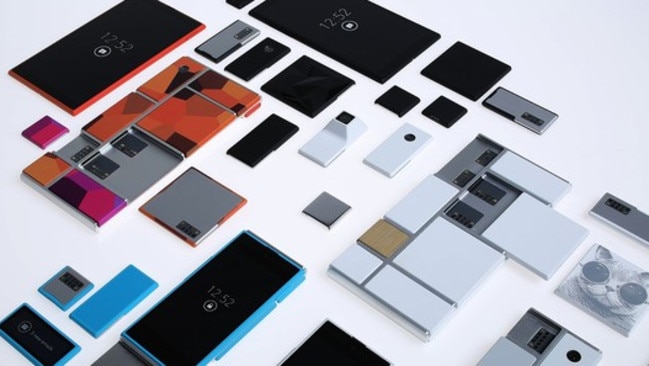 Customisable phone ... Google's Project Ara phone would have modules, like cameras or lighters, that could be slotted into a metal frame and held in place by magnets.