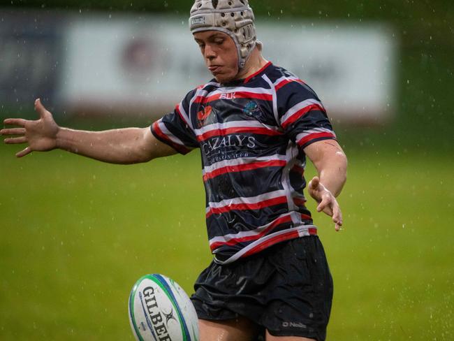 Round 13 Darwin Rugby Union: Casuarina v Palmerston at Rugby Park. Croc's Fly Half Nathan Dixon Photograph: Che Chorley