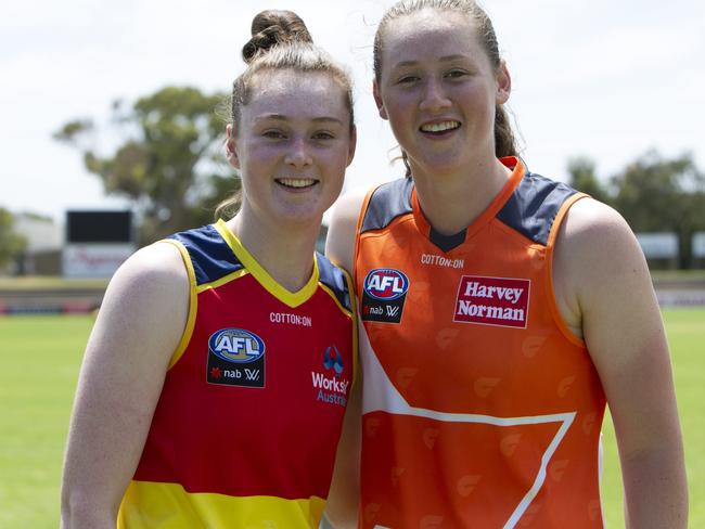 Sarah Allan, was best on ground for the Crows in their trial game against GWS – a side that her sister, Jess, now plays for. Picture: AAP/EMMA BRASIER