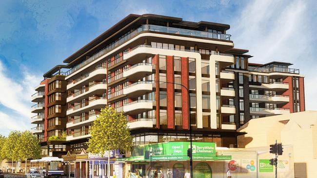 Australasian Property Developments $100m-plus development proposal at 120 The Parade, Norwood. Supplied by Cheesman Architects