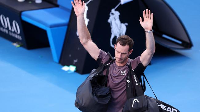 Murray lost to Argentina's Tomas Martin Etcheverry during their men's singles match in round one. Picture: AFP