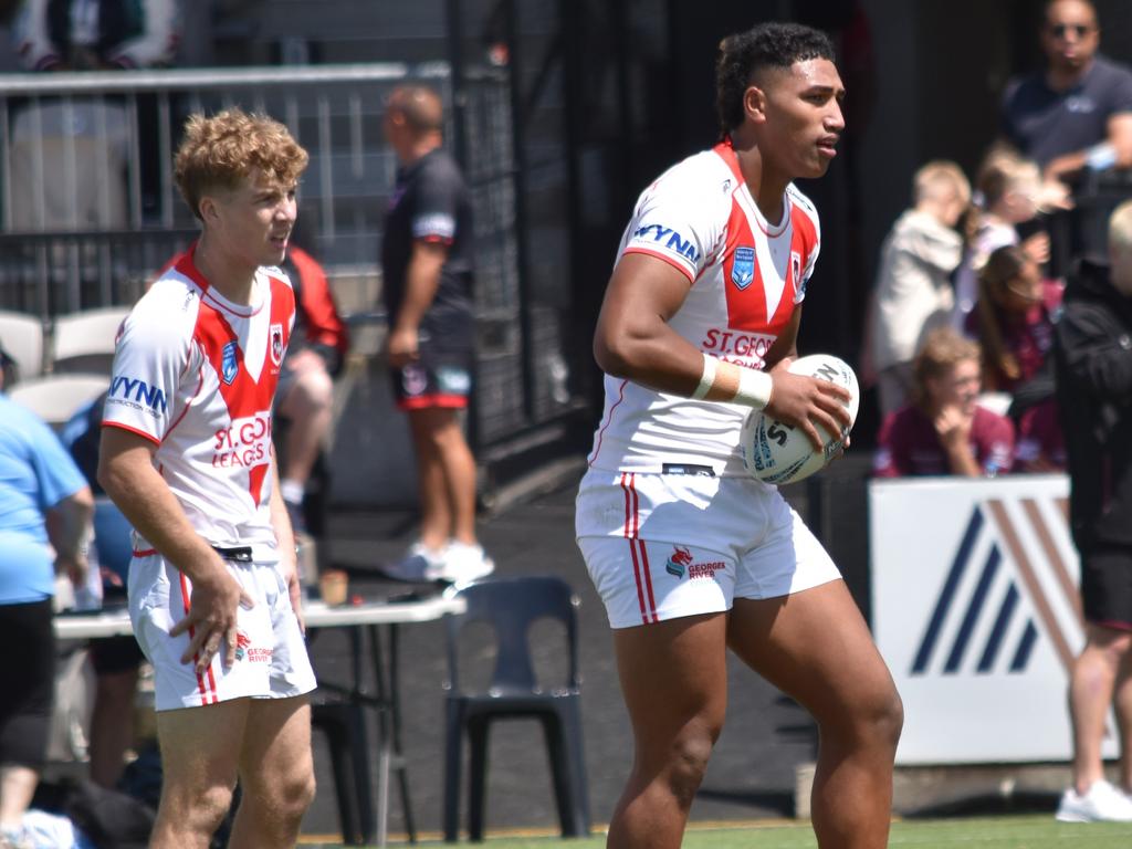 Loko Pasifiki Tonga (R) is tipped to have a bright future in the NRL. Picture: Sean Teuma.