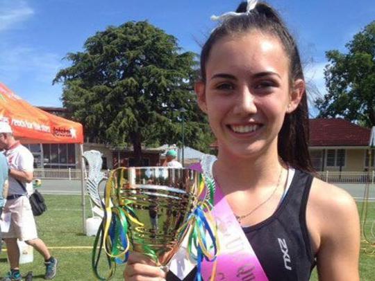 15 year old Matraville runner Taliah Lummow won the 2016 Under 18s Queyanbeyan Gift. Picture: supplied.