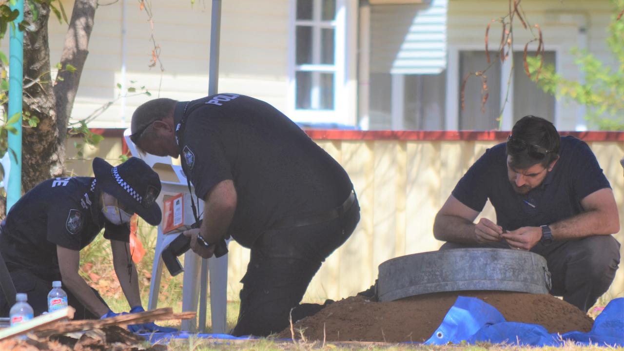 At the scene of the investigation in Chinchilla.