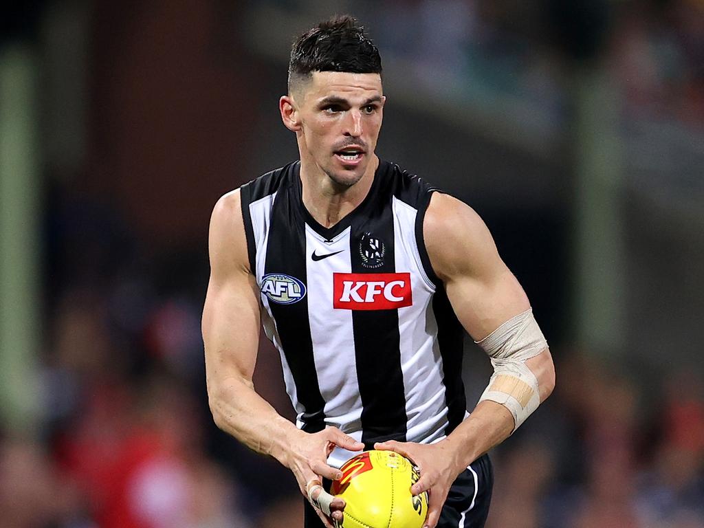 Scott Pendlebury isn’t done yet. Picture: Brendon Thorne/AFL Photos/via Getty Images