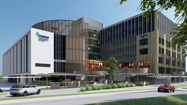 An artist’s impression of the new Mater Hospital which is due to open in Springfield.