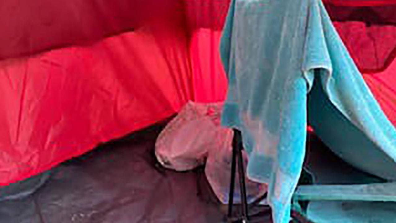 Authorities discovered the 47-year-old woman’s tent while searching for a drone that crashed.