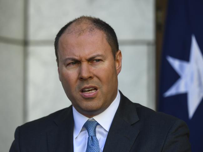 Treasurer Josh Frydenberg says the pandemic is the biggest economic shock Australia has faced. Picture: Lukas Coch/AAP