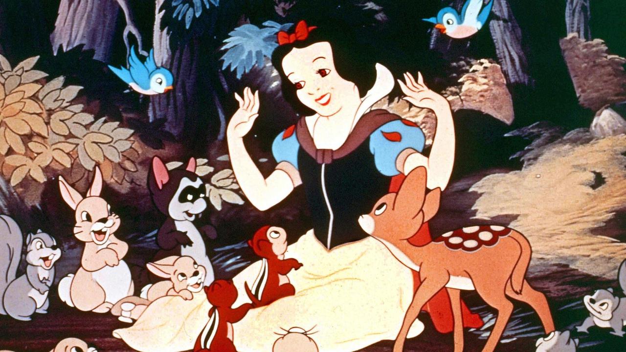 A scene from the 1937 Disney film animation Snow White and the Seven Dwarfs.