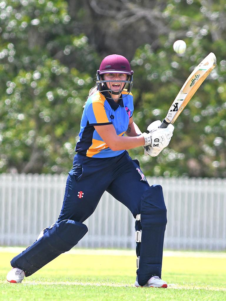 Gold Coast Dolphins batter Amy Riddell. Picture: John Gass