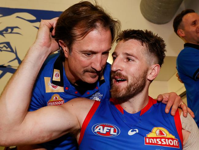 Luke Beveridge and Marcus Bontempelli are key figures of Western Bulldogs history. Picture: Getty Images