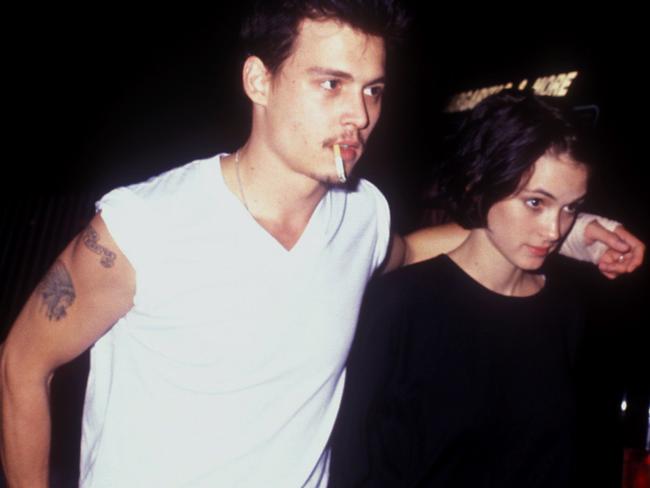 Johnny Depp and Winona Ryder back when they were dating. Picture: Getty