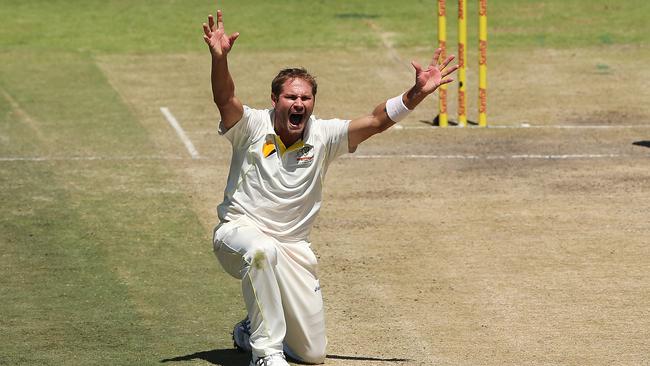 Ryan Harris appeals during the third test match between South Africa and Australia at Sahara Park Newlands on March 3, 2014 in Cape Town. Picture: Morne de Klerk/Getty Images