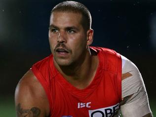 AFL: Pre Season Match Sydney Swans v St Kilda Saints Lance Franklin Picture:Wayne Ludbey