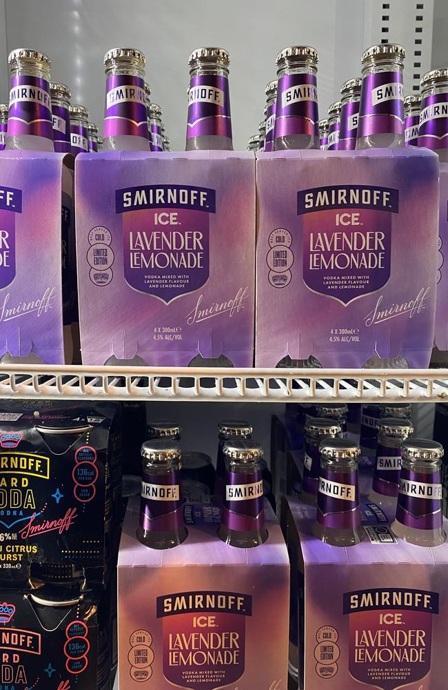 Swiftie fever has hit Aussie bottle shops with the release of a new lilac drink from Smirnoff. Picture: news.com.au