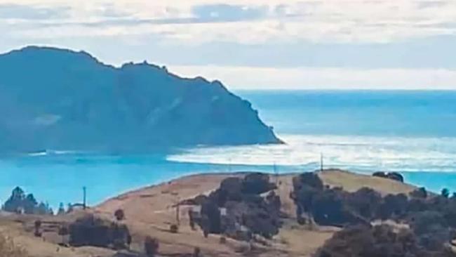 A strong surge at Tokomaru Bay on the NZ North Island coast. Picture: Twitter.