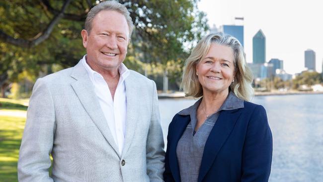 Andrew 'Twiggy' Forrest and Nicola Forrest. Picture: Supplied