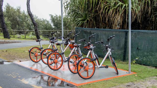 A set of bikes near the beach. Picture: Jerad Williams