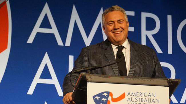 Joe Hockey speaks at a recent gala dinner in New York. Picture: Supplied