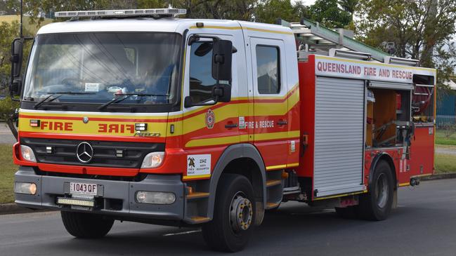 Two women have been taken to hospital following a unit fire at Maroochydore on Sunday morning.