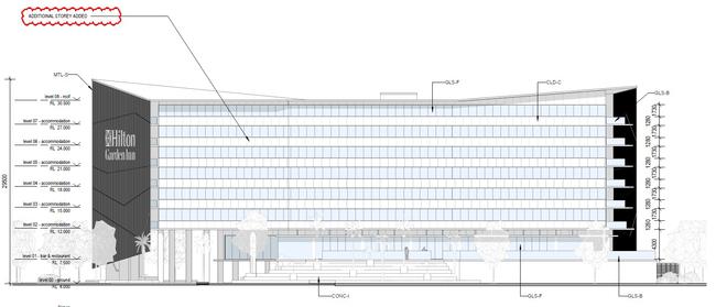 Updated plan for Townsville's Hilton Garden Inn's lobby design. Picture: Supplied.
