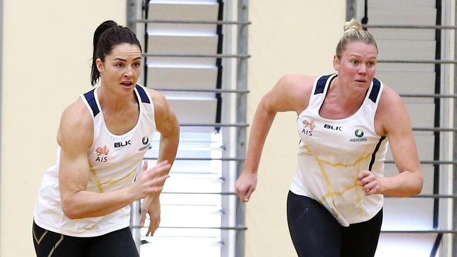 Sharni Layton at training ahead of a recent Diamonds match.