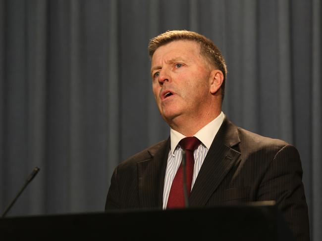 Premier Mike Baird ruled out former Police Minister Mike Gallacher returning to Cabinet or the Parliamentary Liberal Party. Picture: Attila Szilvasi