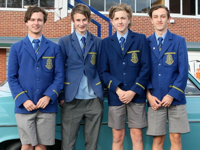 From left, Michael Titmus, Jayden Leveridge, Edward Lukianenko and Caleb Bull.