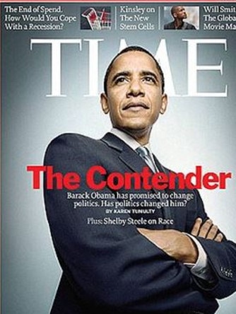 Horns ... Barack Obama on the cover of Time. Picture: Time