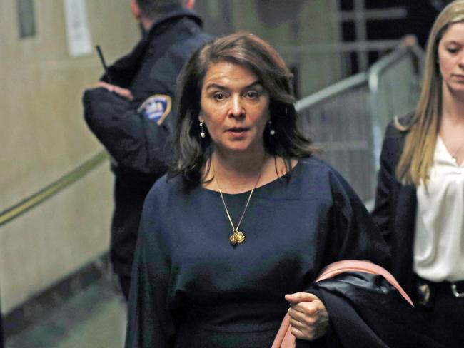 Actress Annabella Sciorra at court last week. Picture: AP