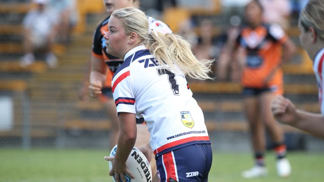 MegMcPhailPicture: Warren Gannon Photography. NSWRL Junior Reps finals week one, Lisa Fiaola Cup. Central Coast Roosters vs Wests Tigers at Leichhardt Oval, 13 April 2024