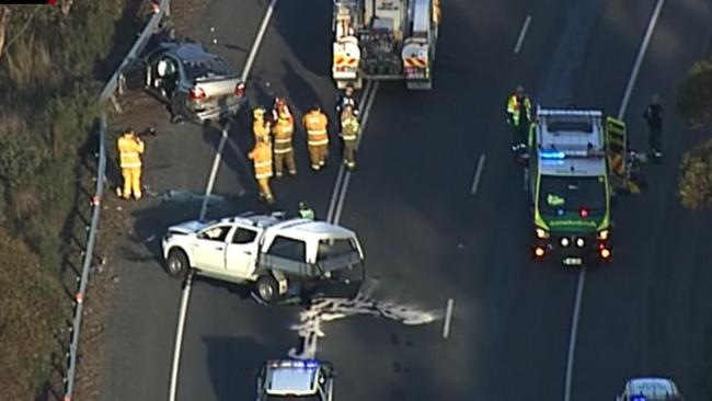 Major Crash are on their way to the scene. Picture: 7NEWS