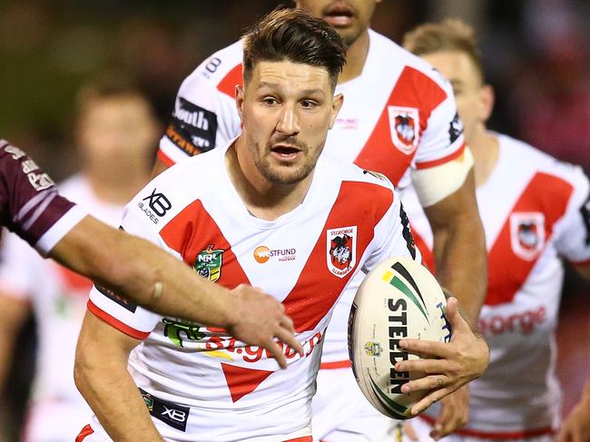 WOLLONGONG, AUSTRALIA - JUNE 16:  Gareth Widdop of the Dragons in action during the round 15 NRL match between the St George Illawarra Dragons and the Manly Sea Eagles at WIN Stadium on June 16, 2018 in Wollongong, Australia.  (Photo by Mark Nolan/Getty Images)