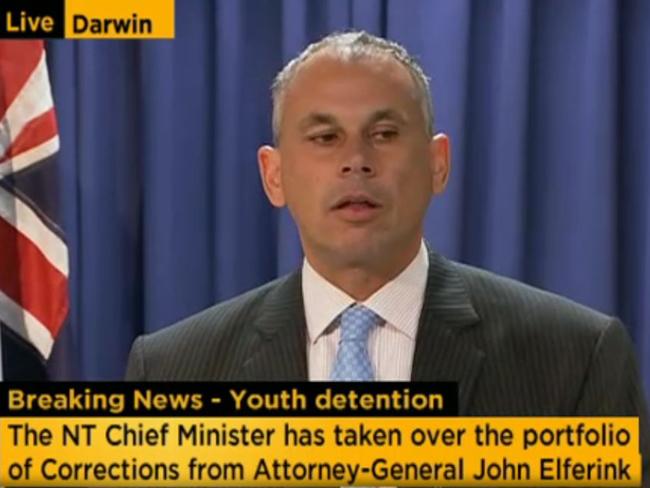 NT Chief Minister maintains he had not seen footage of children being abused in the Darwin correction facility before the ABC program aired.