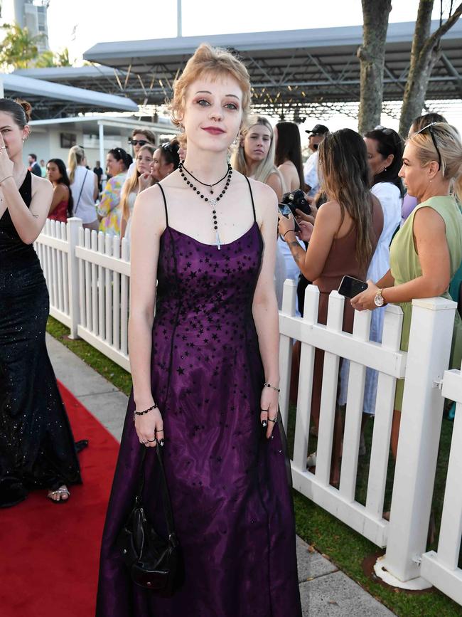 Ava Kereszteny at the 2023 Caloundra State High School Year 12 formal. Picture: Patrick Woods.